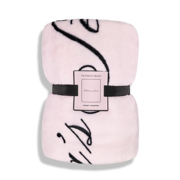 Victoria's Secret Accessories - Victorias Secret Logo Pink Fleece Blanket Fall '19